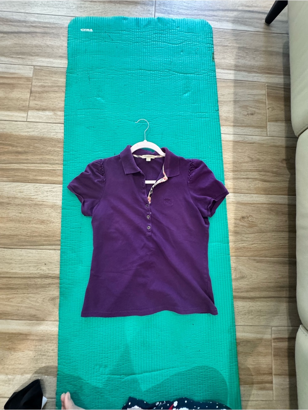 Burberry Women’s Purple Polo Top